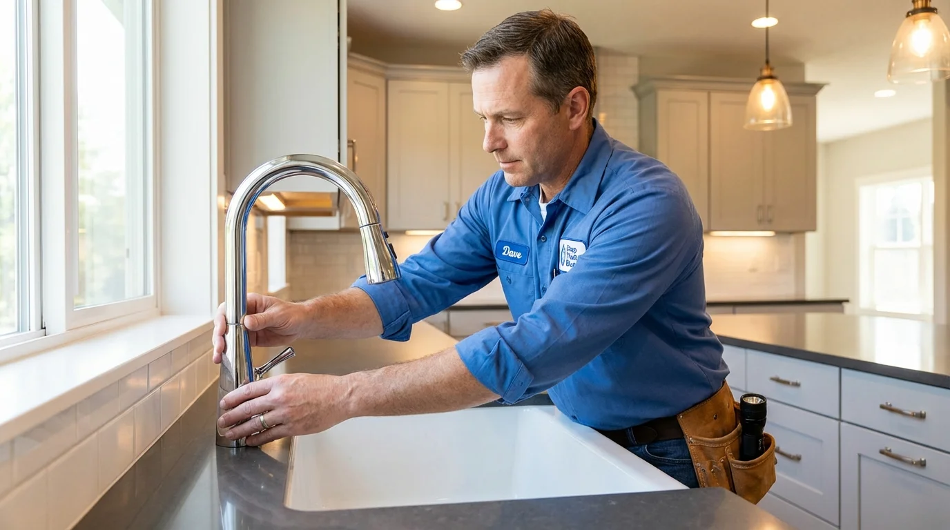 Kitchen faucet installation by Johns Plumbing LLC in Freehold